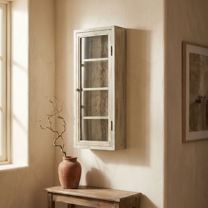Armoire à porte en verre récupéré