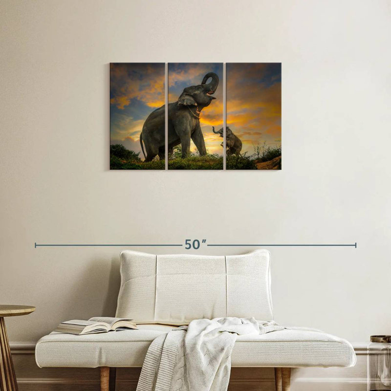 Brampt Elephant Herd Call, 20" H x 33" W