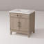 Meuble-lavabo simple avec comptoir en marbre de Carrare-779373695