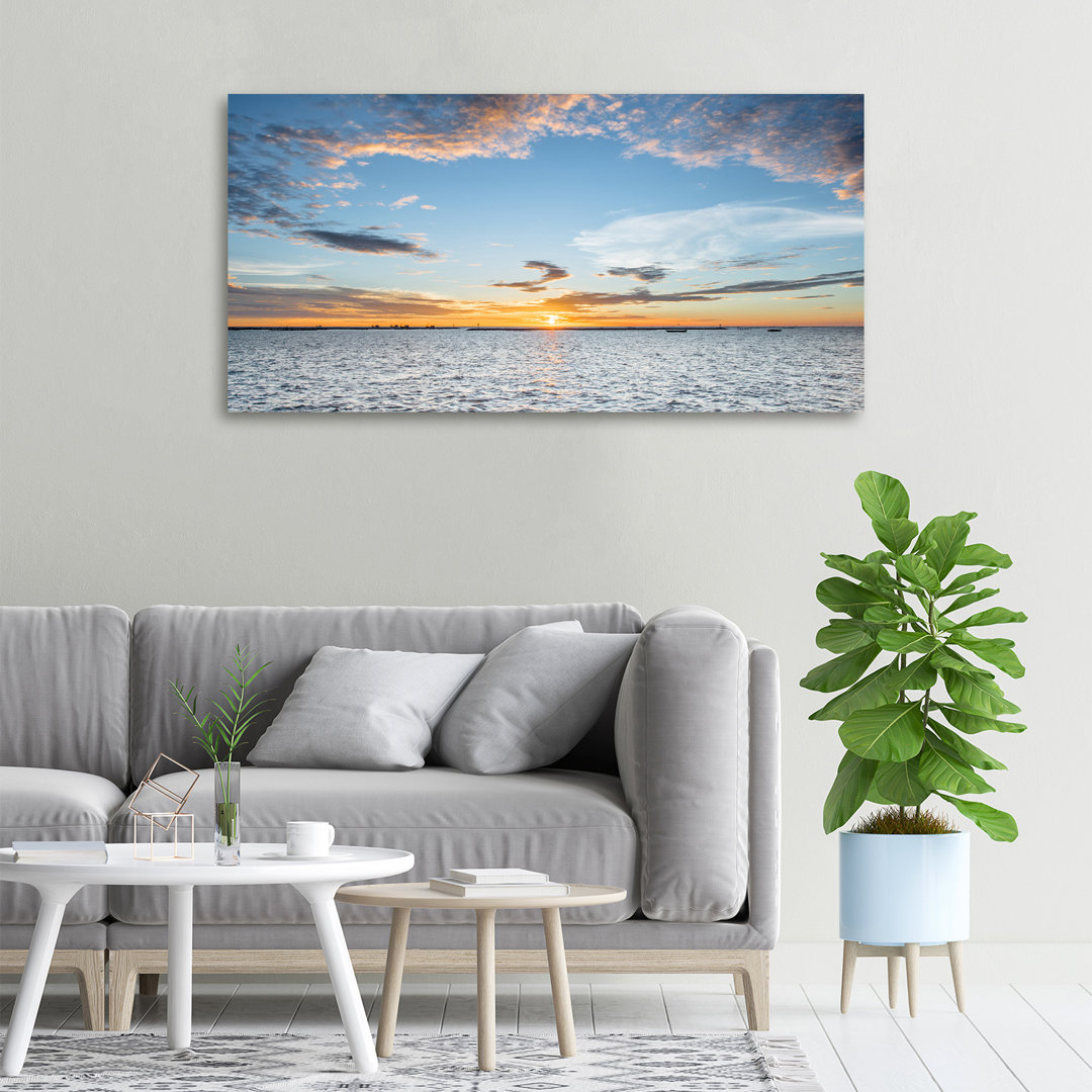 Leinwanddruck - Wandkunst - Drucke auf Leinwand - 100X50 Bildmotiv: Twilight By The Sea