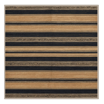 Washable Dune Dark Gray Striped Area Rug