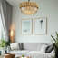 Baesemann 8 -Holiday Glam Gold Chandelier – Elegant Ceiling Light for Living Room, Kitchen, Dining Room & Hallway
