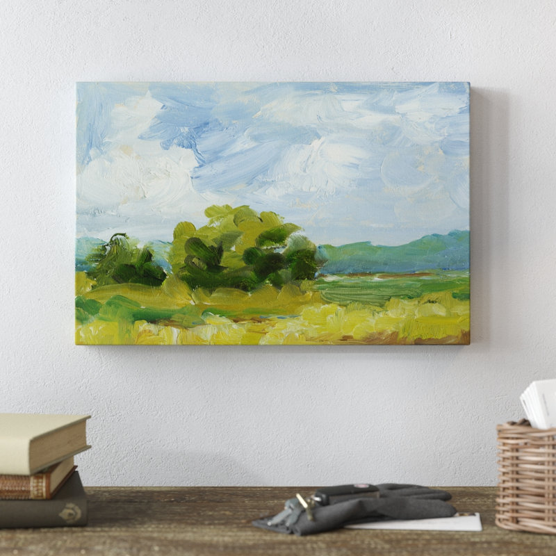 Field Color Study I by Ethan Harper - Painting Print, Wrapped Canvas, 20cm H x 30cm W
