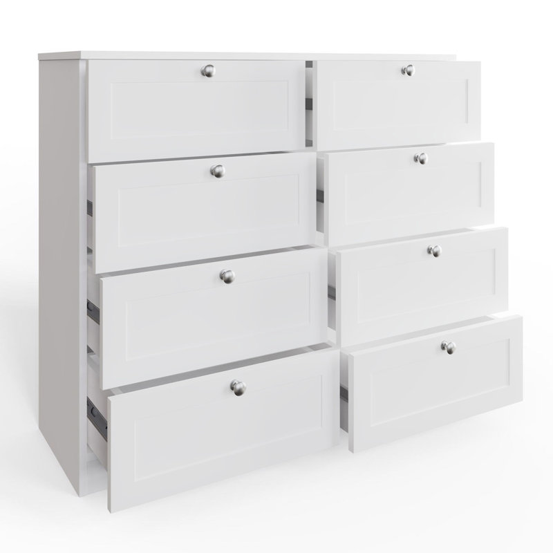 Artus Shaker 110 W 8 Drawer Chest Of Drawers