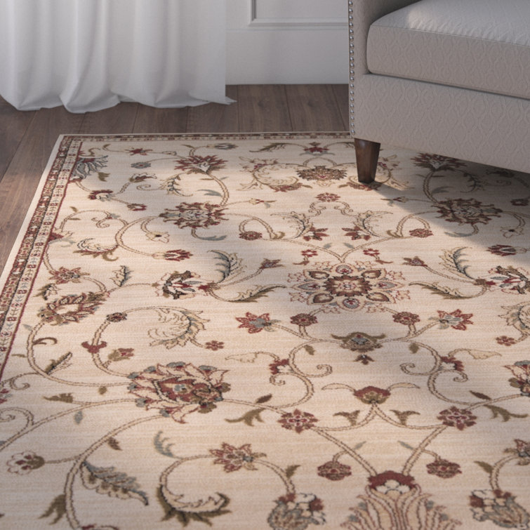 Feagin Oriental Machine-Woven Khaki Area Rug