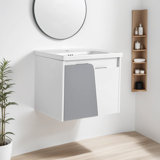 Maturin 24.08'' Single Bathroom Vanity with Ceramic Top