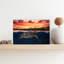 Sea Turtle Sunset Swim Colorful Serene Tranquil Turtle Beach Nature Wall Art Print 1 Piece Wrapped Canvas Wall Art-1478908906