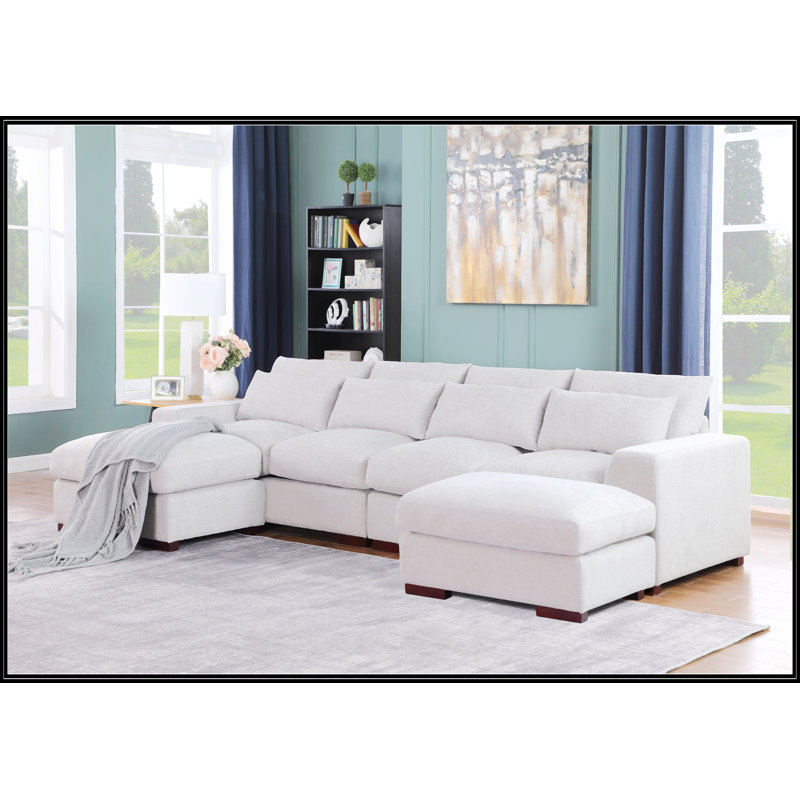 Canapé modulaire avec 2 repose-pieds Tatman