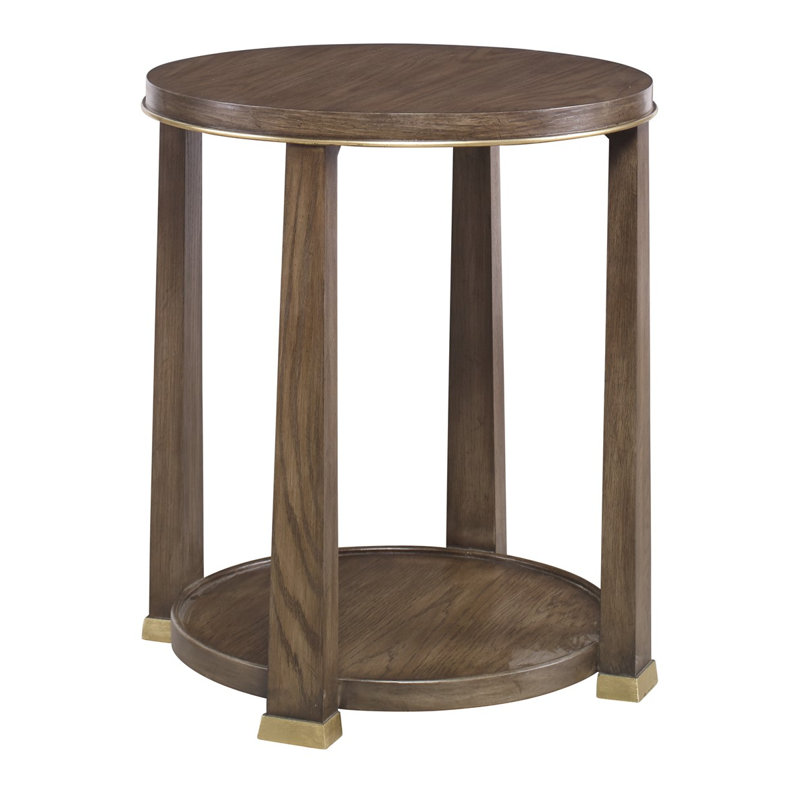 Glam Solid Wood End Table, Ebony