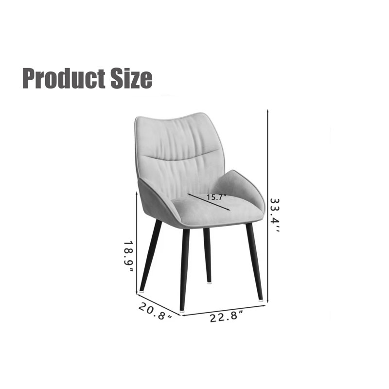 Ensemble de chaises de salle à manger Luxury, 4, Beige