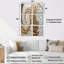 «White and Gold Rose Love Spiral», ensemble d'art mural abstrait à spirales abstraites de 6-486832802-486832801