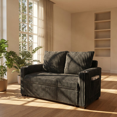 Canapé-lit réglable en velours côtelé à cinq positions l 53,15 po x P 32,67 po Avenloft