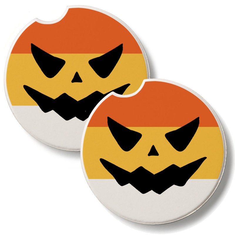 Ensemble de 2 sous-verres en pierre Spooky Candy