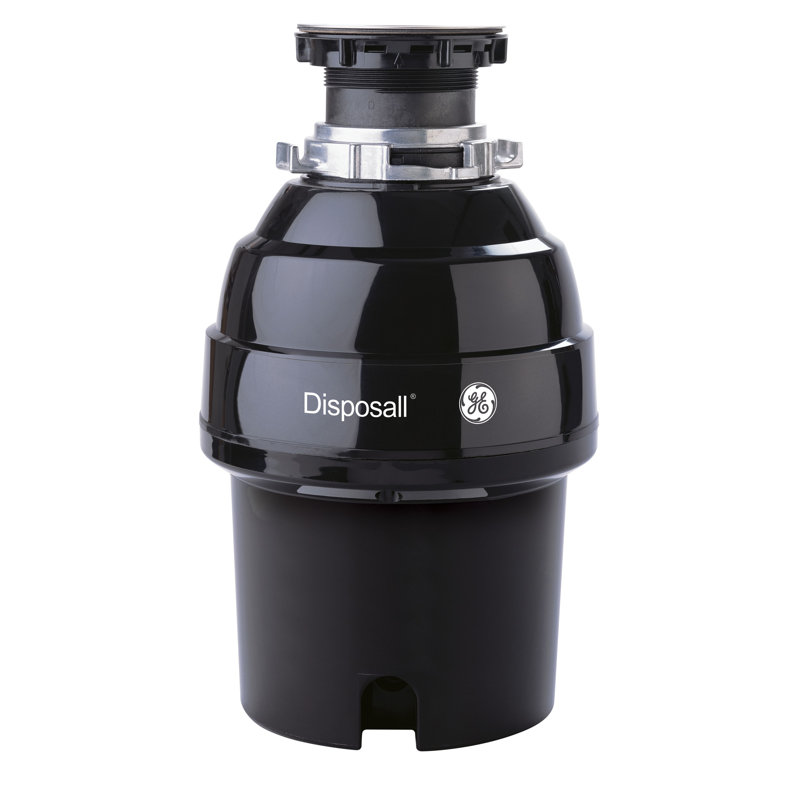 GE 3/4 HP Continuous Feed Black Garbage Disposer