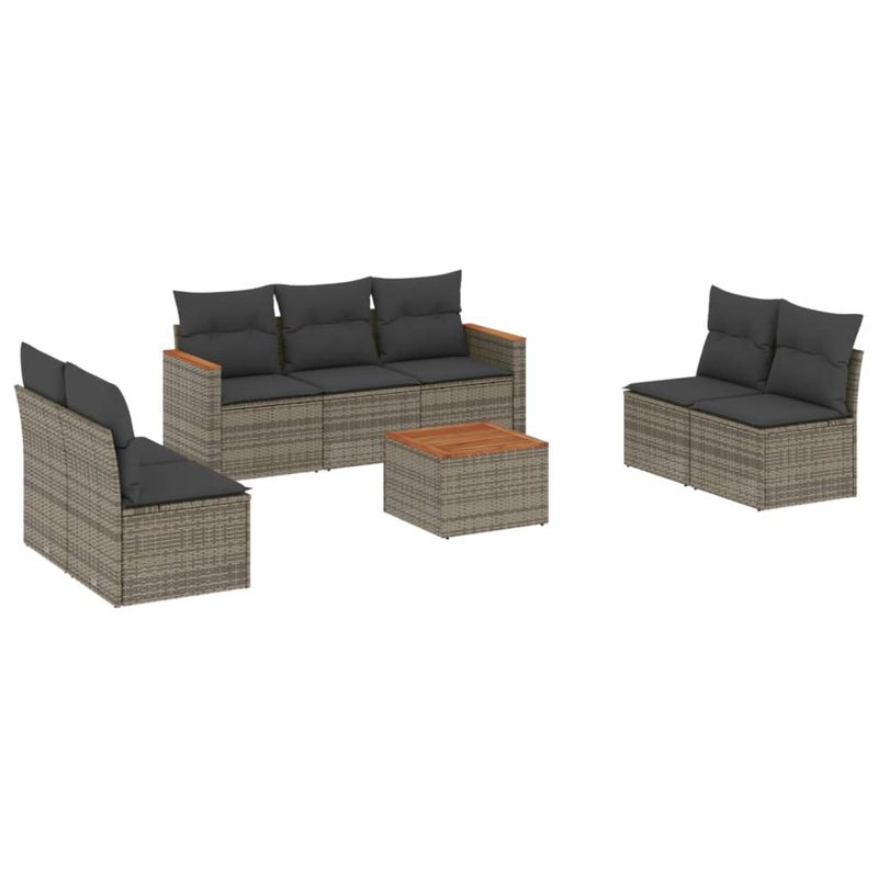 Grand canapé modulaire en rotin PE Vidaxl