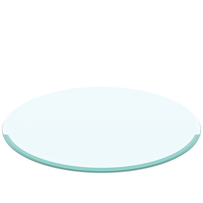 30" Tempered Glass Table Top - 0.4" Thick, 2/5" Beveled Edge Material Glossy Polished For Office & Home Use Inch Heat- Long Service Life Lobby Tables