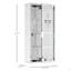 Armoire à pharmacie murale, armoire murale verrouillable avec 4 tablettes à niveaux, cadre en acier inoxydable et porte en verre, verrouillable avec 2 clés, argent, 12 po x 24 po (armoire)