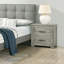 Table de chevet simple à 2 tiroirs Rustic Light Gray
