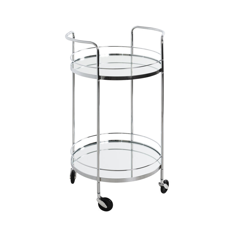 Brolin Metal Bar Cart, Chrome