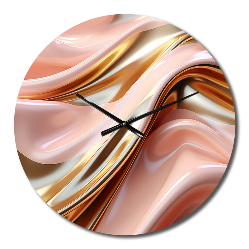 Horloge murale rose et or, Petit