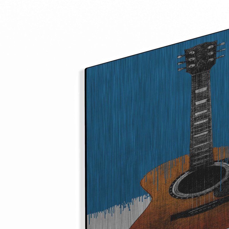 «Garage Band II Paint» par Mike Schick, art mural en métal de luxe, 12 po x 12 po