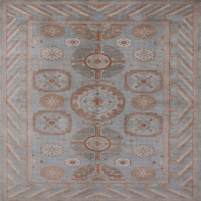 Tapis oriental bleu / rouge