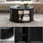 31.5" Modern Round Coffee Table With 360° Curved Sliding Door-1353374722