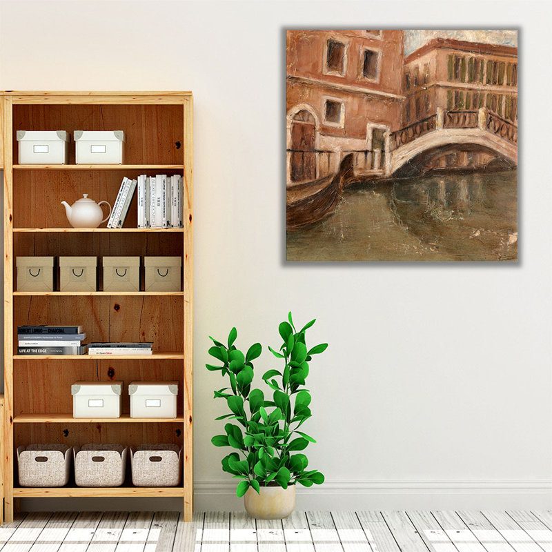 Canal View II - reproduction d'art sur toile, H 20 po x l 20 po