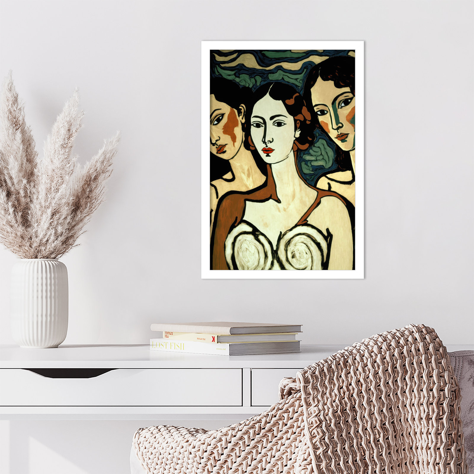 Galya "The Soul Sisters" Print, White, 21" H x 15" W