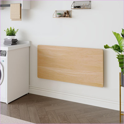 Table pliante murale avec supports en acier, peu encombrante pour la salle de lavage / la cuisine / le bureau personnel