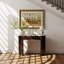 T-Base Console Table - 43" Entryway Table W/ Wood & Marble Veneer - Space-Saving Foyer Table-1648128840