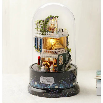 Ensemble de boîte de chambre miniature Wizardi - Ensemble de maison de poupée Look For A Star