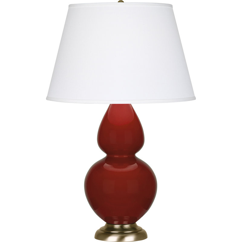 Double Gourd Table Lamp, Cobalt/Antique Silver, Tangerine/Taupe, Brass
