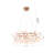 108-Light Copper LED Chandelier With Acrylic Shades