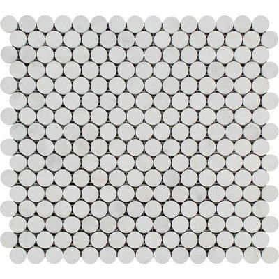 Carreau de marbre rond pour mur et plancher Marble Penny