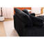 Fauteuil moelleux en velours côtelé avec siège amovible