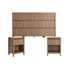 Ensemble de chambre à coucher moderne 3 pièces, commode à 6 tiroirs et 2 tables de chevet, conception peu encombrante