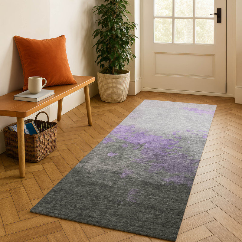 Premium Machine Washable Bennette AMF1881 Modern Rug, Runner 2'3" x 7'6"