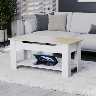Anavictoria Lift Top Four Leg Coffee Table with Storage