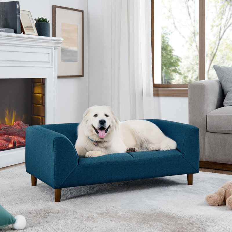 Boneless Modern Sofapet Sofa With Backrest And Armrests, Modern Rectangular Pet Sofa Suitable Medium And Large Dogs, Soft Cushion Comtable Dog Sofa,-- Grey