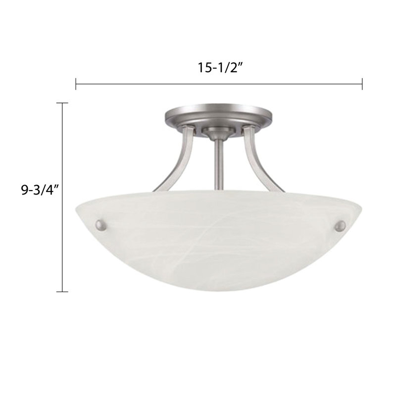 Telma Glass Semi Flush Mount