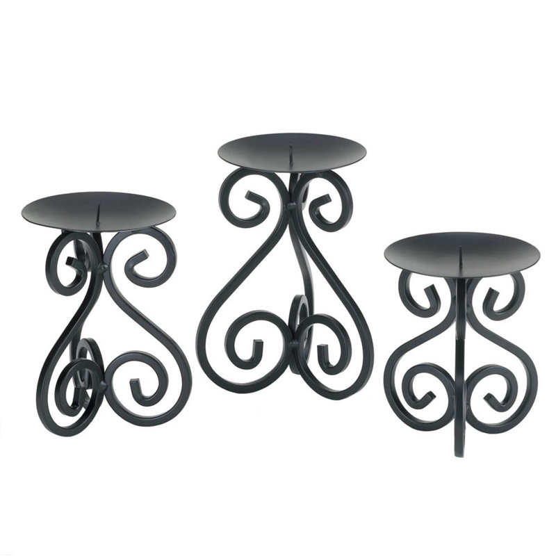 Trio de chandelles à roulettes