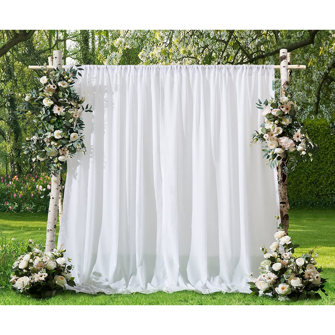 Wendy Wedding Chiffon Backdrop Curtains for Photoshoot (Set of 2) WARM HOME DESIGNS 