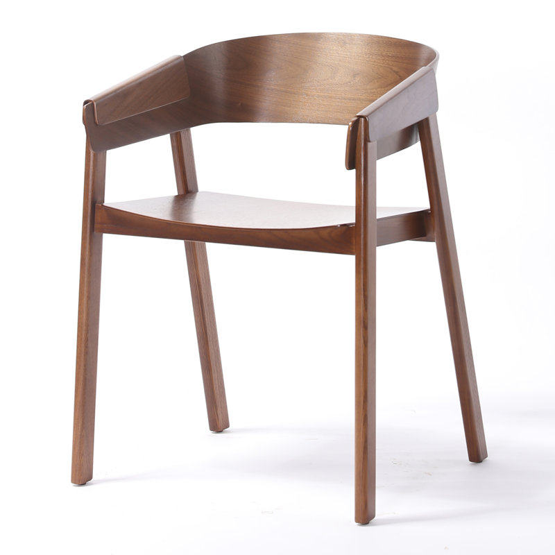 Fauteuil à dossier en lattes Duxbury, Brun