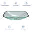 Lavabo de salle de bain vasque rectangulaire en verre 20,2 "x 14,4" avec bonde escamotable