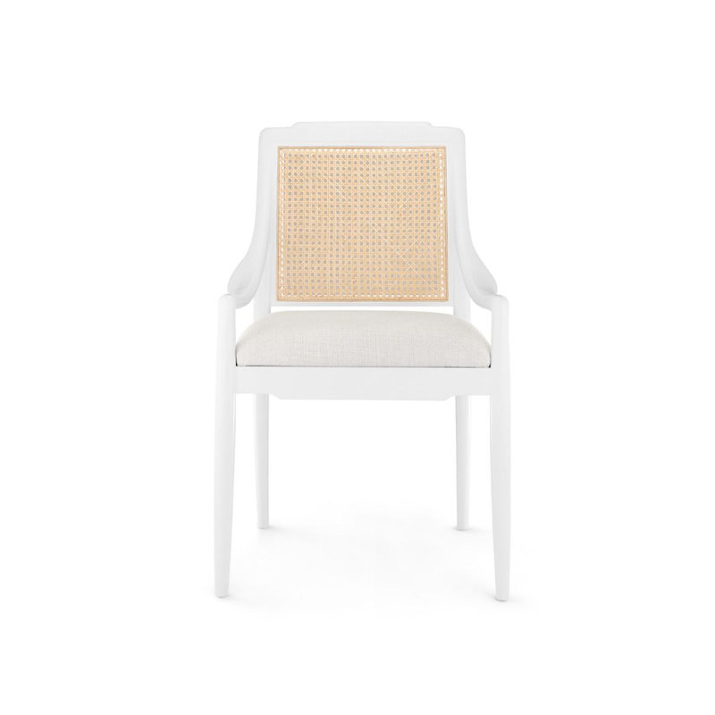 Veronika Linen Armchair, White