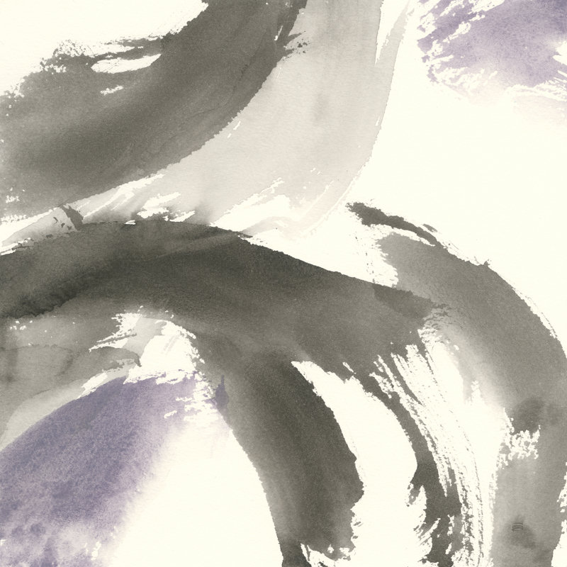«Amethyst Gesture II» par Chris Paschke - Peinture d'un seul cadre, H 12 po x l 12 po x P 1,25 po, Oui