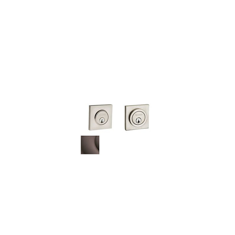 Contemporary Square Double Cylinder Deadbolt, Yes, Venetian Bronze
