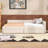 Two Drawers Upholstered Platform Bed with USB-106897453