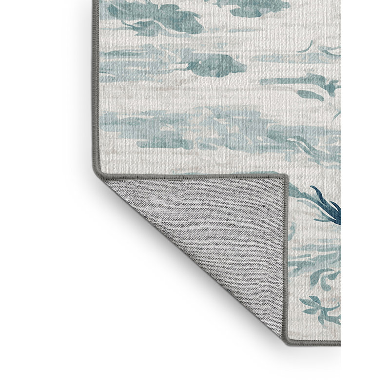 Machine Washable Gray Area Rug, Runner 2' x 5'